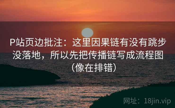 P站页边批注：这里因果链有没有跳步没落地，所以先把传播链写成流程图（像在排错）